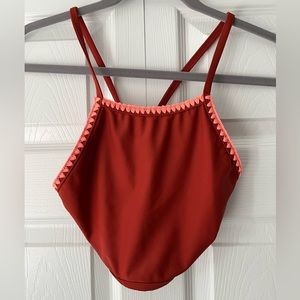 Aerie Burnt Orange Halter Bathing Suit Top & Bottom